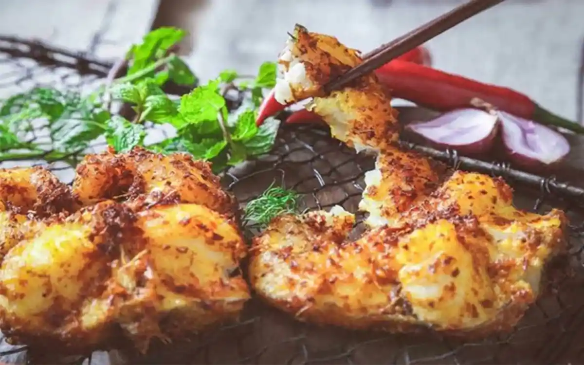 Cá lăng nướng sông Sêrêpok