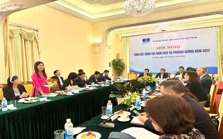 PHÓ CHỦ TỊCH UBND TỈNH TÔN THỊ NGỌC HẠNH DỰ HỘI NGHỊ TỔNG KẾT HOẠT ĐỘNG NĂM 2022 CỦA ỦY BAN QUỐC GIA UNESCO VIỆT NAM